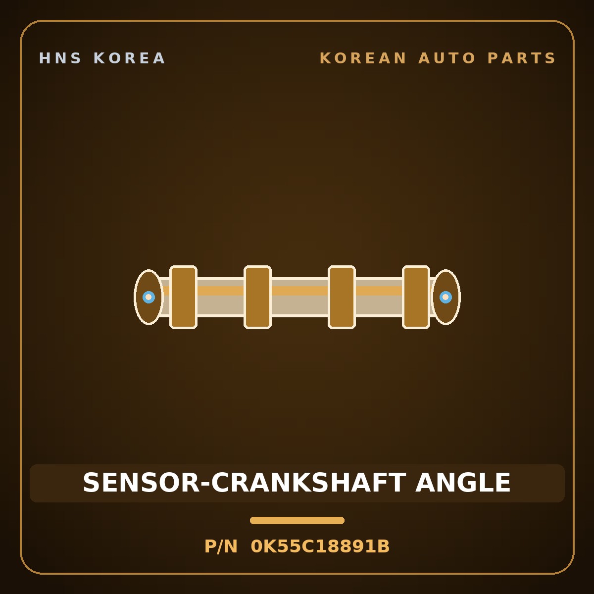Genuine Mobis SENSOR-CRANKSHAFT ANGLE 0K55C18891B for Carnival 1998 HNS Parts Korea