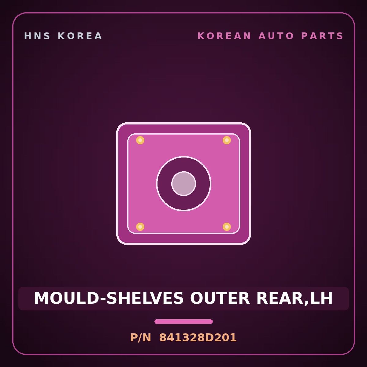 Genuine Mobis MOULD-SHELVES OUTER REAR,LH 841328D201 for Express 2010 HNS Parts Korea
