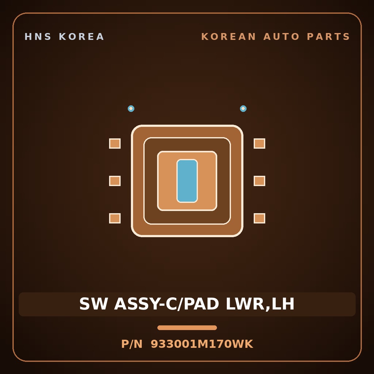 Genuine Mobis SW ASSY-C/PAD LWR,LH 933001M170WK for Forte 2008 HNS Parts Korea