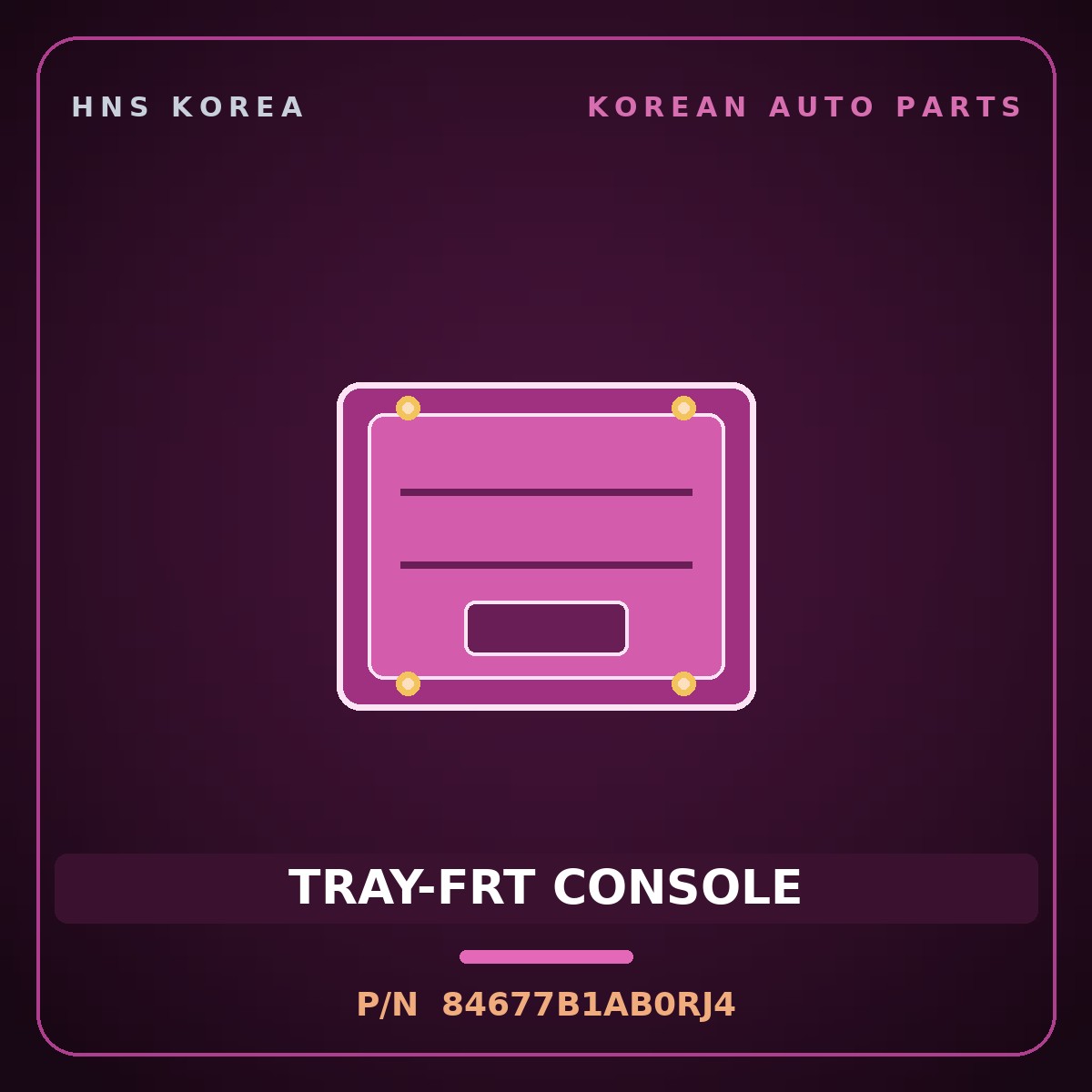 Genuine Mobis TRAY-FRT CONSOLE 84677B1AB0RJ4 for G80 2016 HNS Parts Korea