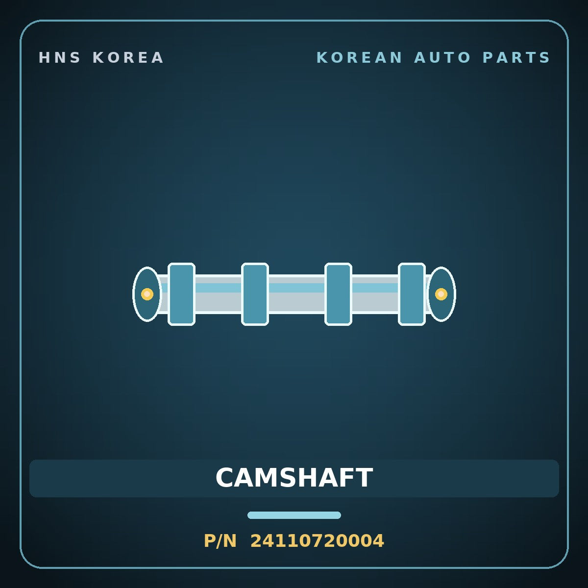 Genuine Mobis CAMSHAFT 24110720004 for 11-Ton Truck 1995 HNS Parts Korea