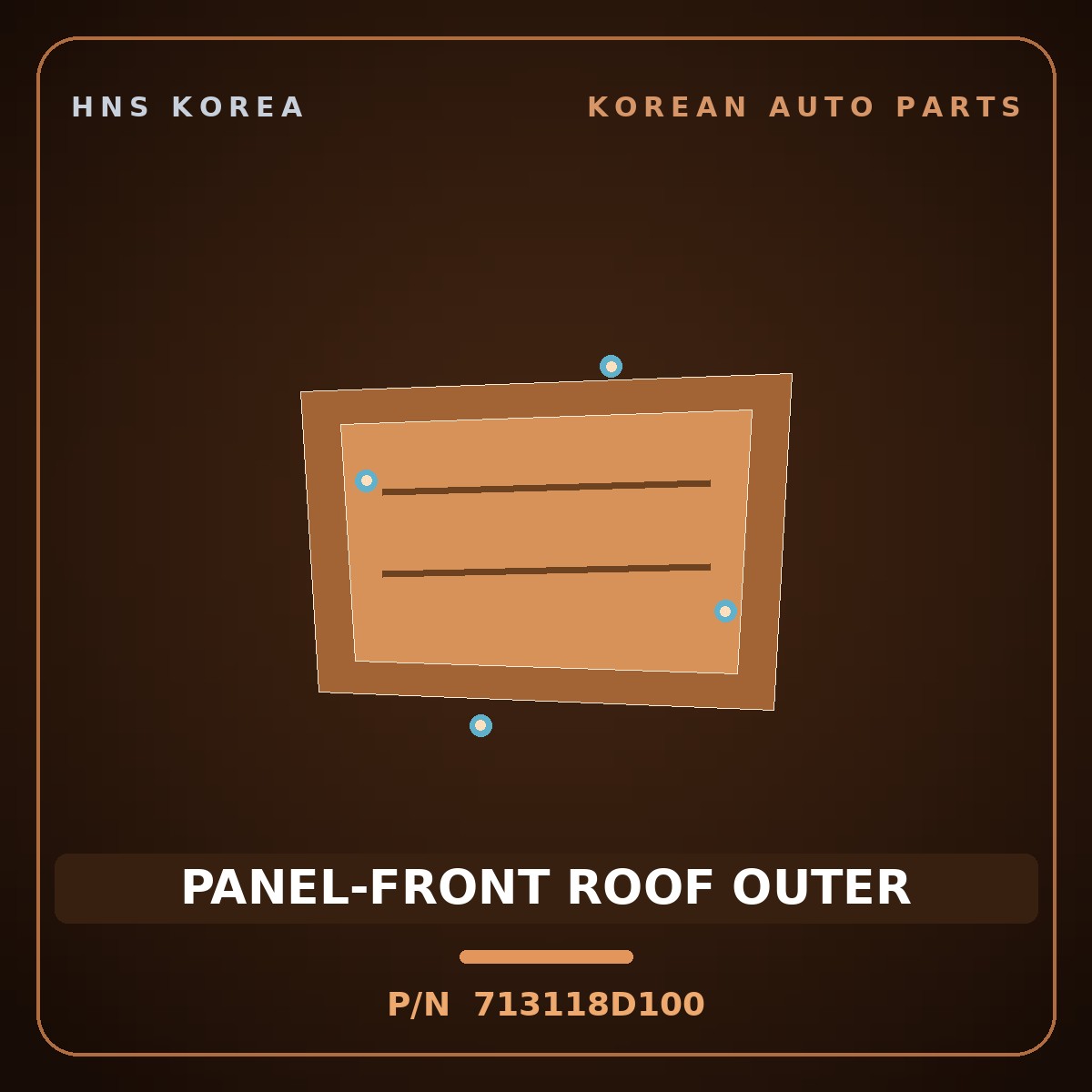 Genuine Mobis PANEL-FRONT ROOF OUTER 713118D100 for Express 2009 HNS Parts Korea
