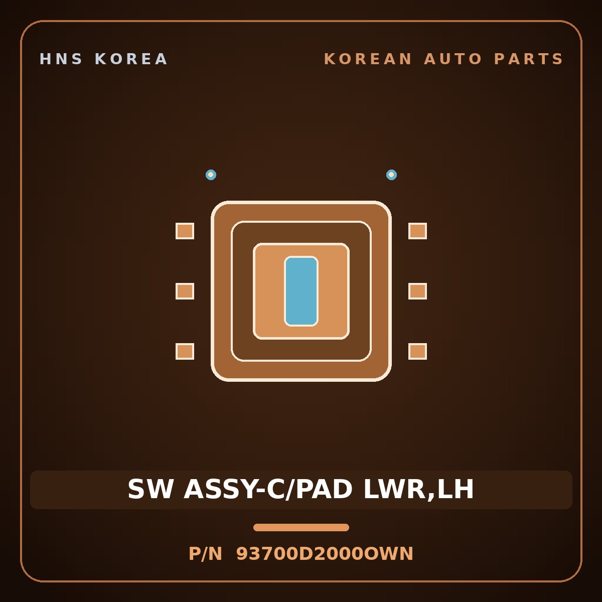 Genuine Mobis SW ASSY-C/PAD LWR,LH 93700D2000OWN for G90 2019 HNS Parts Korea