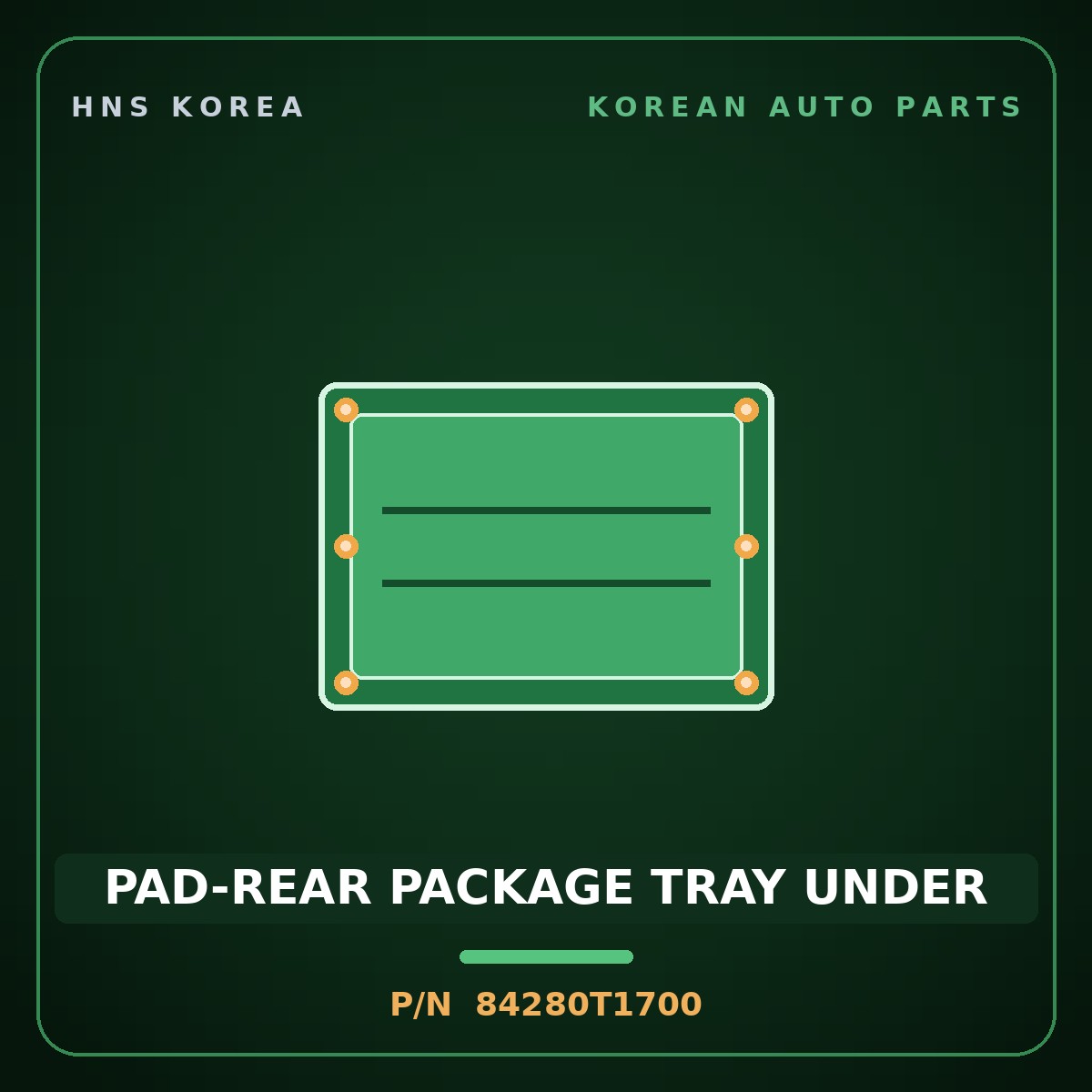 Genuine Mobis PAD-REAR PACKAGE TRAY UNDER 84280T1700 for G80 2023 HNS Parts Korea