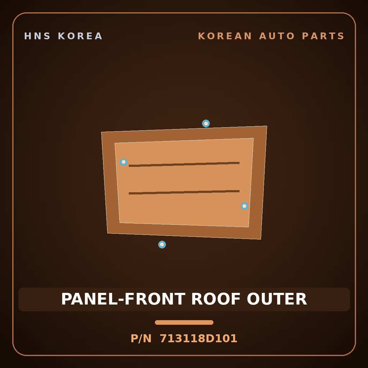 Genuine Mobis PANEL-FRONT ROOF OUTER 713118D101 for Express 2010 HNS Parts Korea