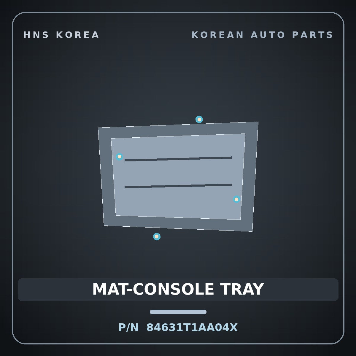 Genuine Mobis MAT-CONSOLE TRAY 84631T1AA04X for G80 2023 HNS Parts Korea