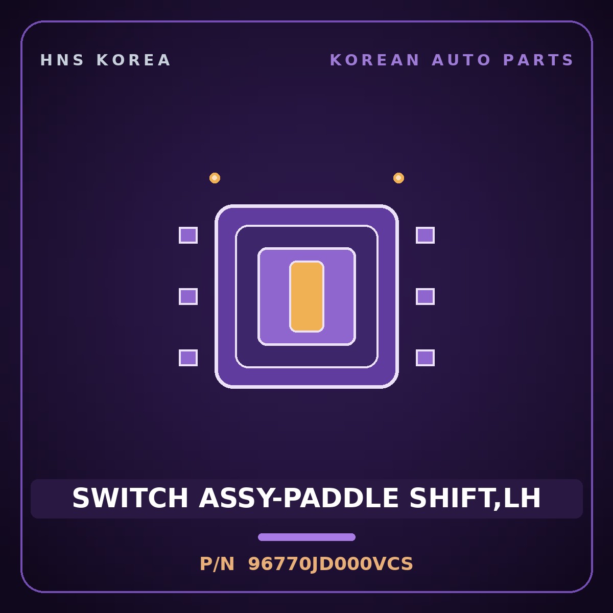 Genuine Mobis SWITCH ASSY-PADDLE SHIFT,LH 96770JD000VCS for Ioniq 6 2025 HNS Parts Korea