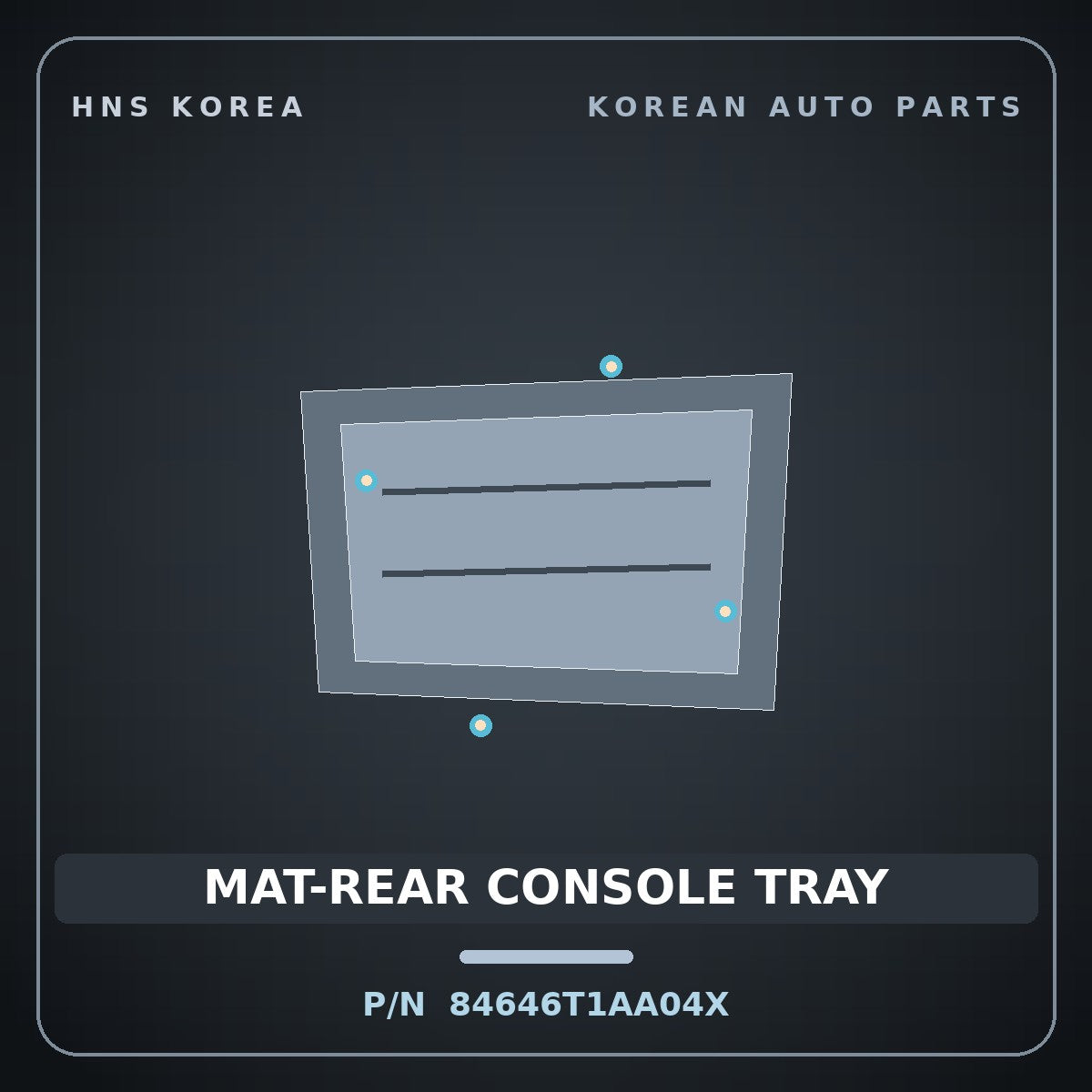 Genuine Mobis MAT-REAR CONSOLE TRAY 84646T1AA04X for G80 2023 HNS Parts Korea