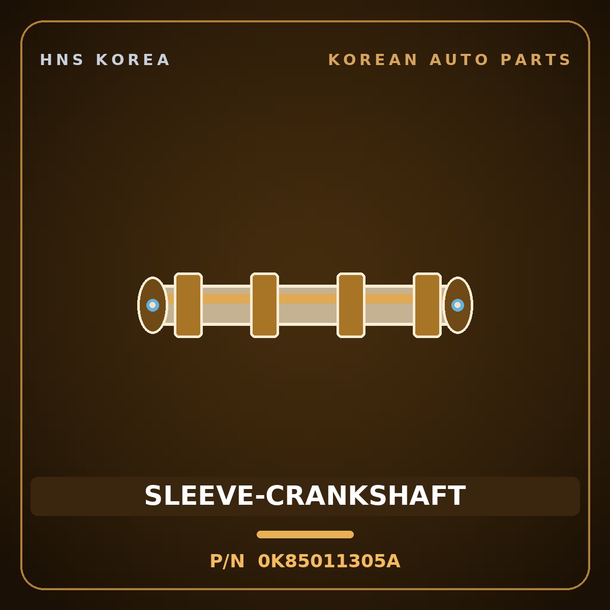 Genuine Mobis SLEEVE-CRANKSHAFT 0K85011305A for Aero Town 1995 HNS Parts Korea