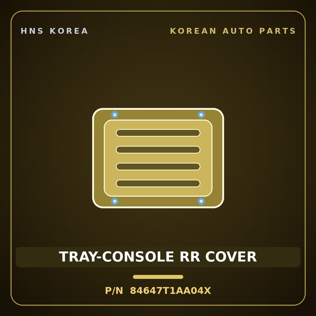 Genuine Mobis TRAY-CONSOLE RR COVER 84647T1AA04X for G80 2023 HNS Parts Korea