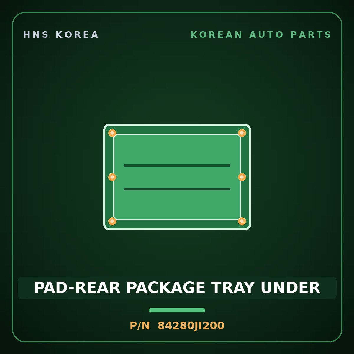 Genuine Mobis PAD-REAR PACKAGE TRAY UNDER 84280JI200 for G80 2021 HNS Parts Korea