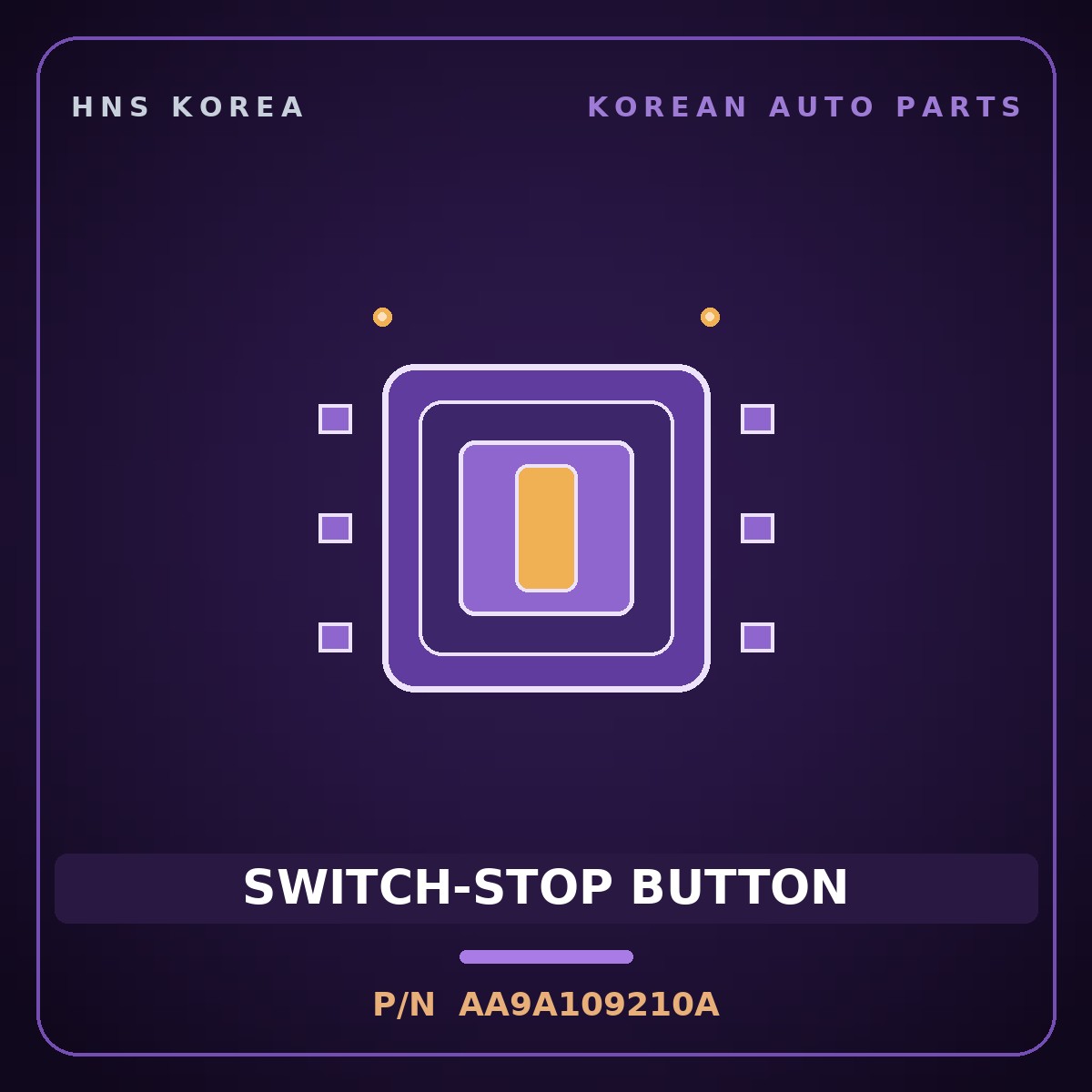 Genuine Mobis SWITCH-STOP BUTTON AA9A109210A for New Cosmos 1998 HNS Parts Korea