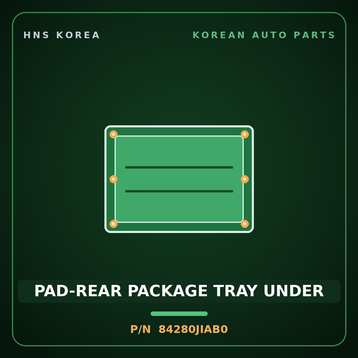 Genuine Mobis PAD-REAR PACKAGE TRAY UNDER 84280JIAB0 for G80 2025 HNS Parts Korea
