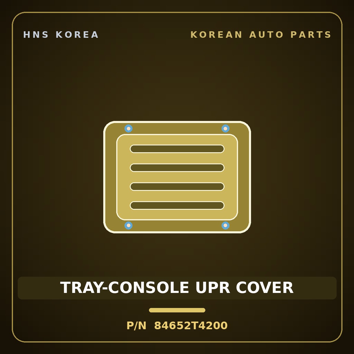 Genuine Mobis TRAY-CONSOLE UPR COVER 84652T4200 for G90 2022 HNS Parts Korea