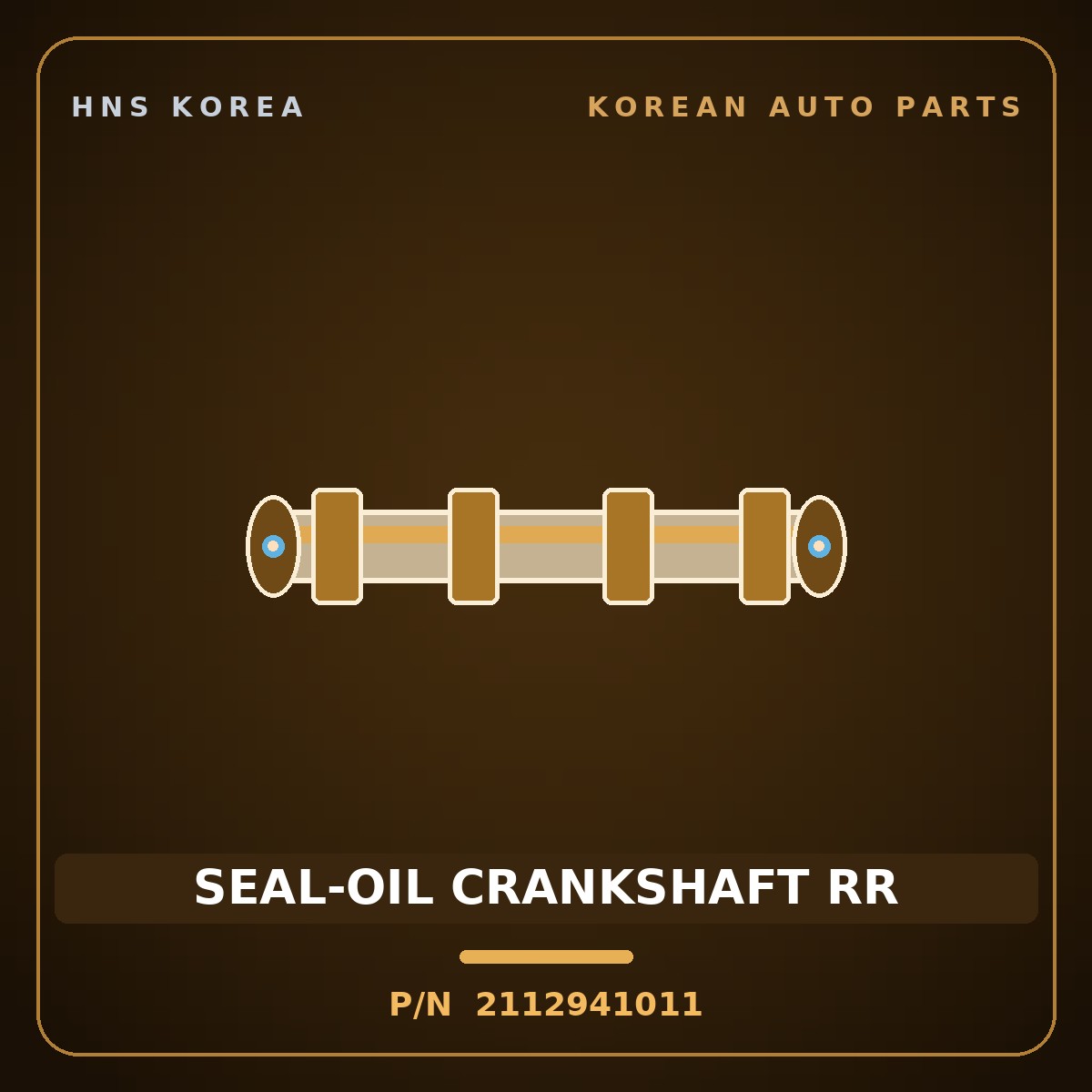 Genuine Mobis SEAL-OIL CRANKSHAFT RR 2112941011 for County 1998 HNS Parts Korea