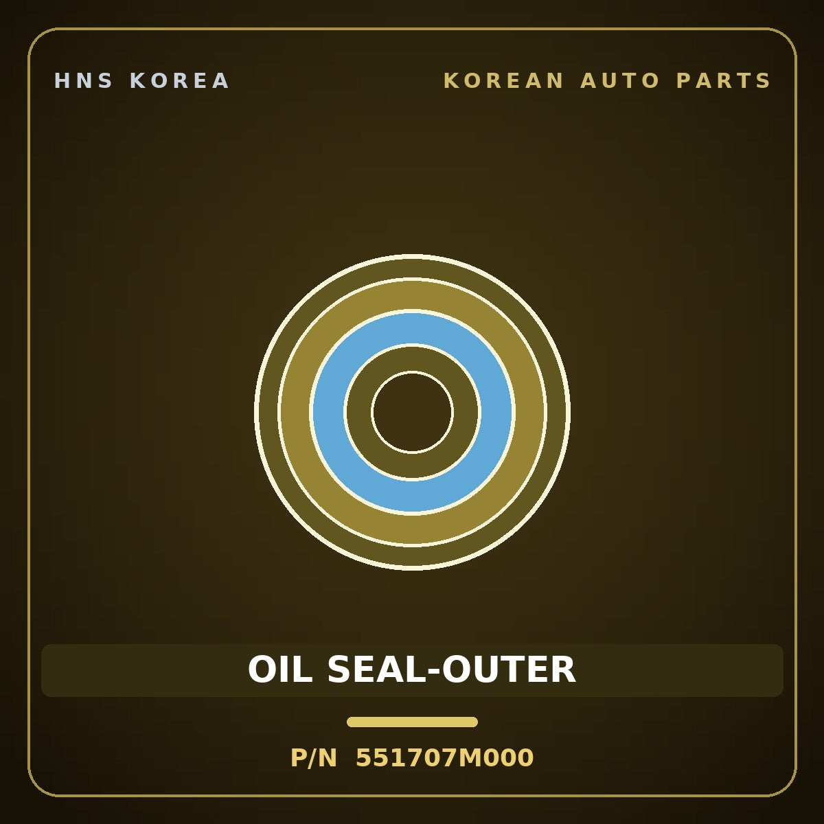 Genuine Mobis OIL SEAL-OUTER 551707M000 for Pavise 2006 HNS Parts Korea
