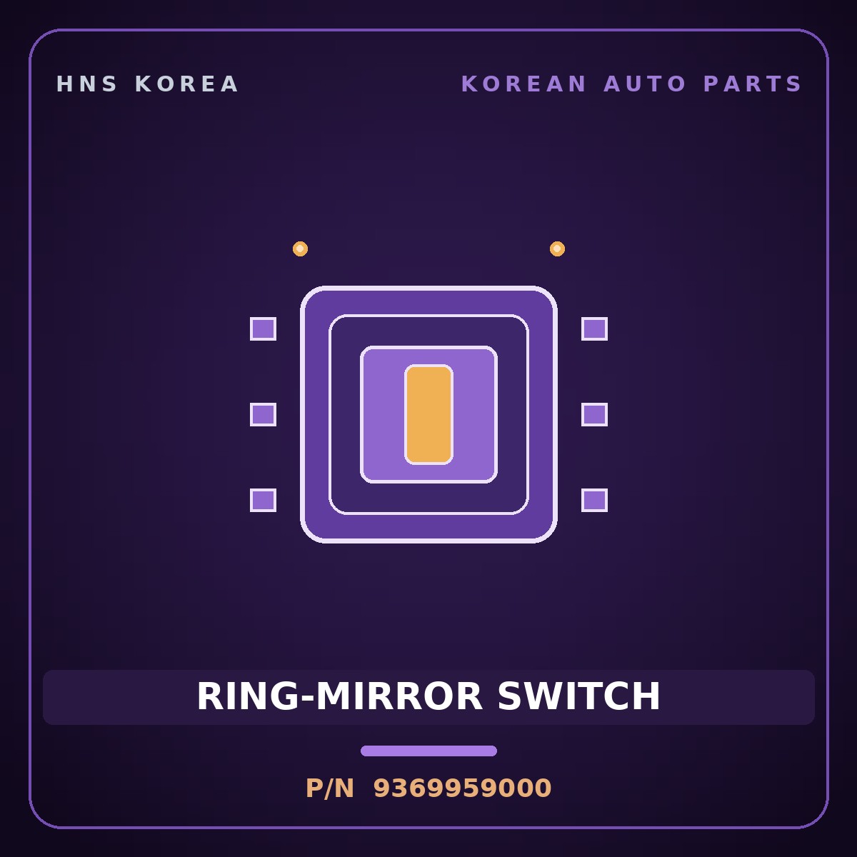 Genuine Mobis RING-MIRROR SWITCH 9369959000 for Solati 2014 HNS Parts Korea
