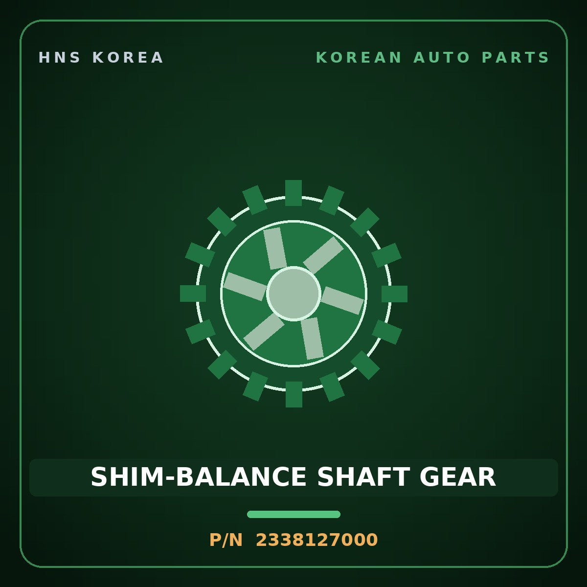 Genuine Mobis SHIM-BALANCE SHAFT GEAR 2338127000 for Carens 2002 HNS Parts Korea