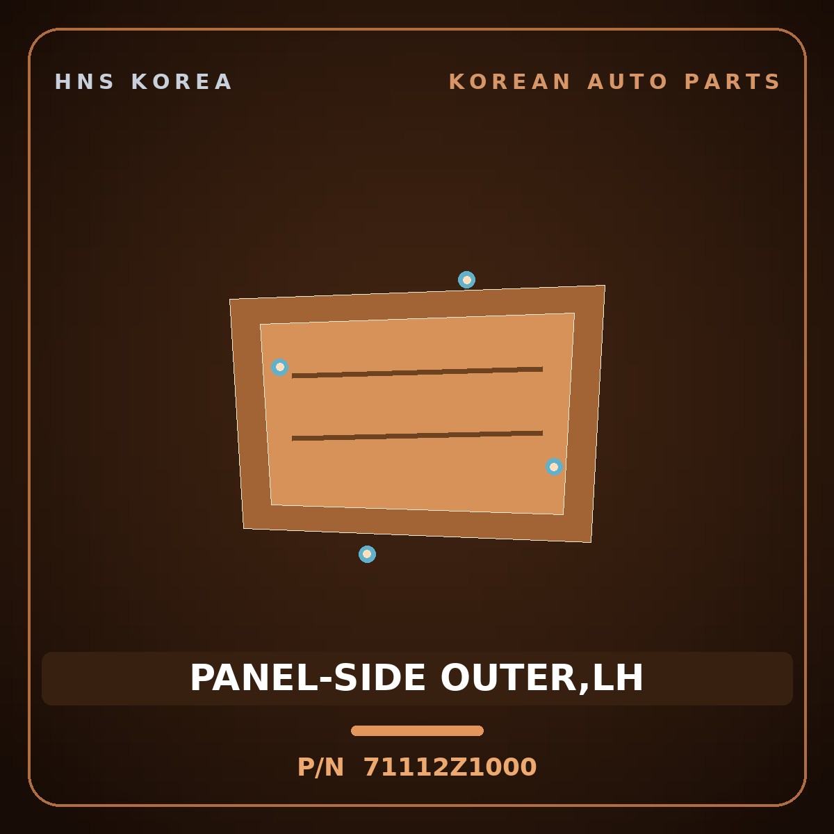 Genuine Mobis PANEL-SIDE OUTER,LH 71112Z1000 for ST1 2023 HNS Parts Korea