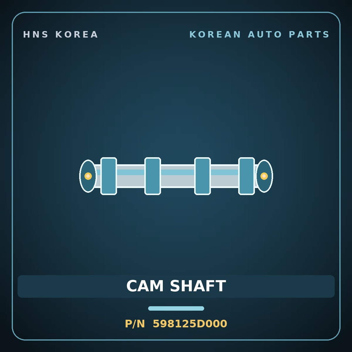 Genuine Mobis CAM SHAFT 598125D000 for County 2020 HNS Parts Korea