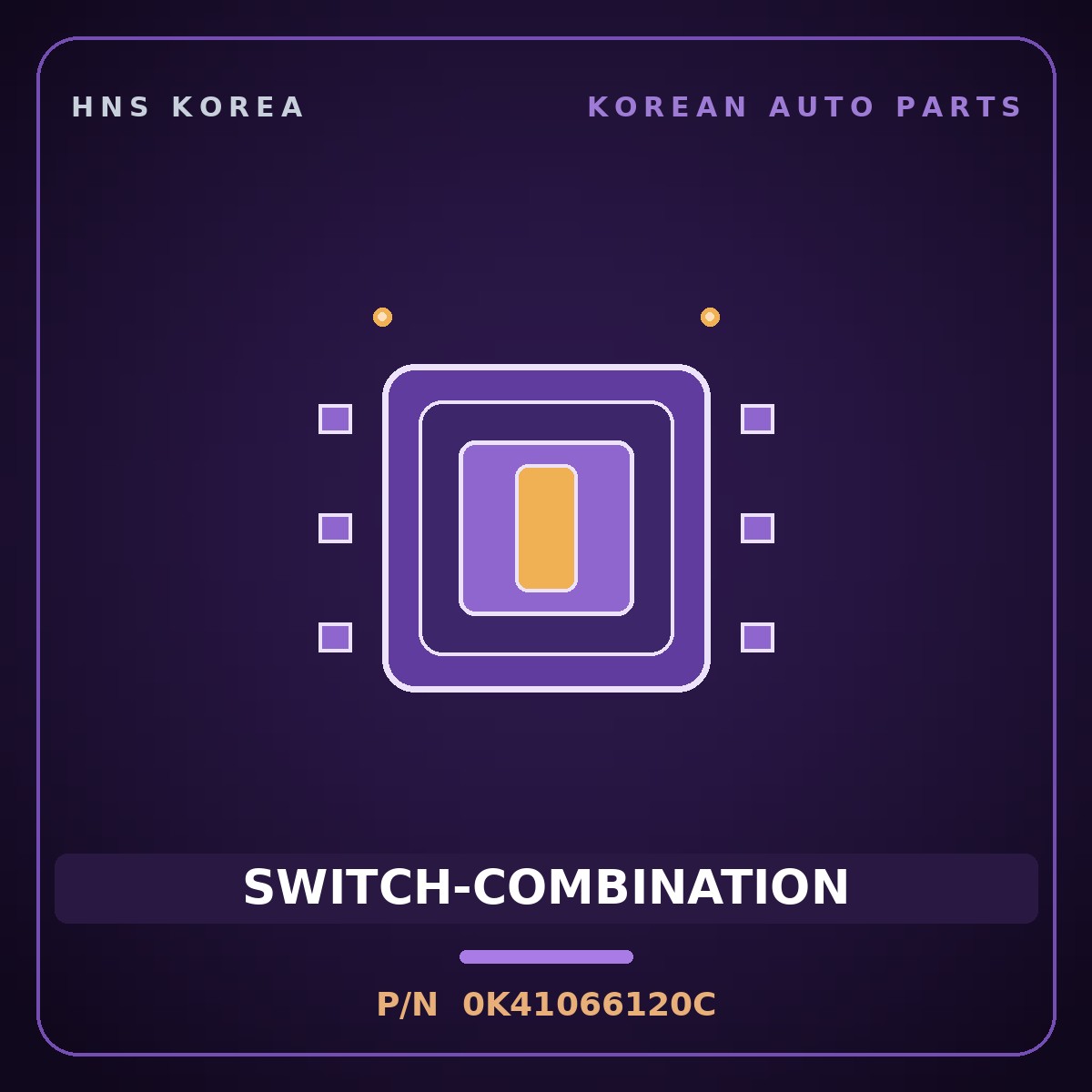 Genuine Mobis SWITCH-COMBINATION 0K41066120C for Trade 1995 HNS Parts Korea