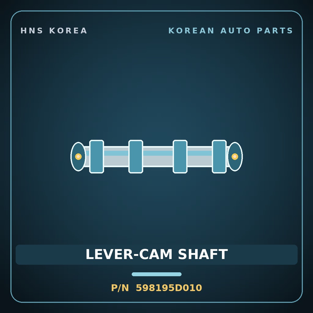 Genuine Mobis LEVER-CAM SHAFT 598195D010 for County 2020 HNS Parts Korea