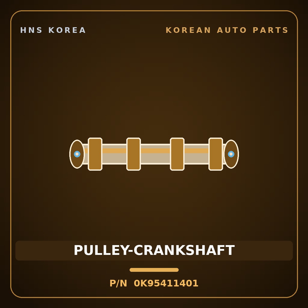 Genuine Mobis PULLEY-CRANKSHAFT 0K95411401 for Credos 1997 HNS Parts Korea
