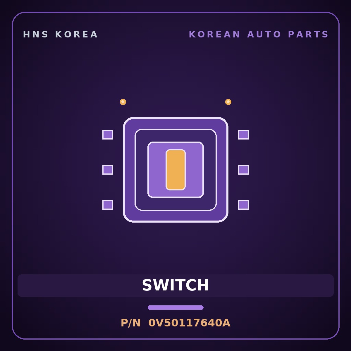 Genuine Mobis SWITCH 0V50117640A for Power Combi 1995 HNS Parts Korea