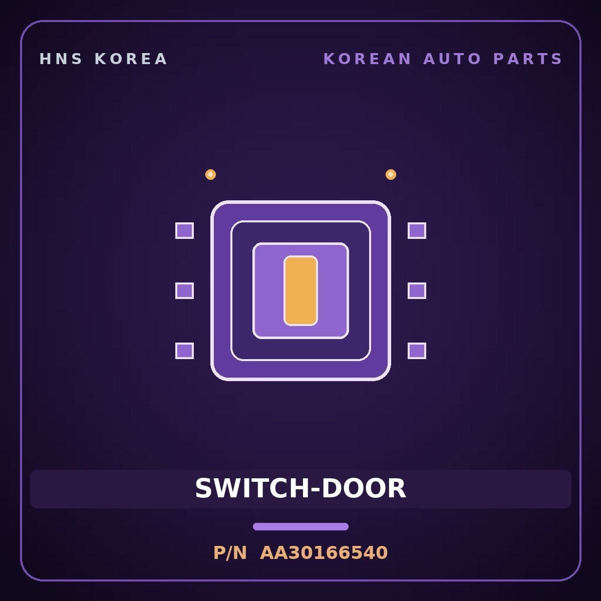 Genuine Mobis SWITCH-DOOR AA30166540 for Power Combi 1998 HNS Parts Korea