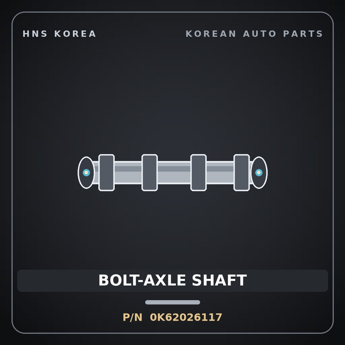Genuine Mobis BOLT-AXLE SHAFT 0K62026117 for Bongo 1997 HNS Parts Korea
