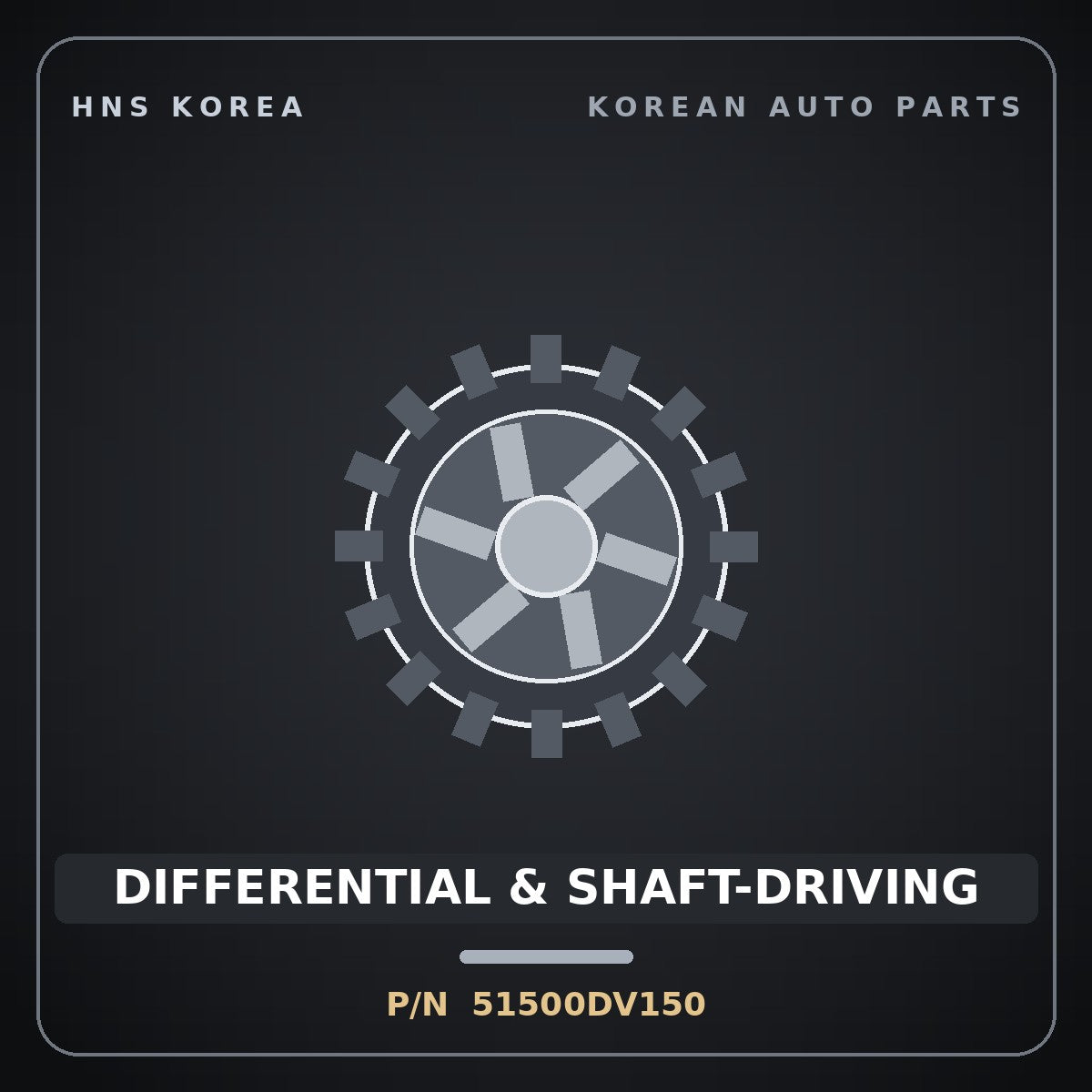 Genuine Mobis DIFFERENTIAL & SHAFT-DRIVING 51500DV150 for Tasman 2024 HNS Parts Korea