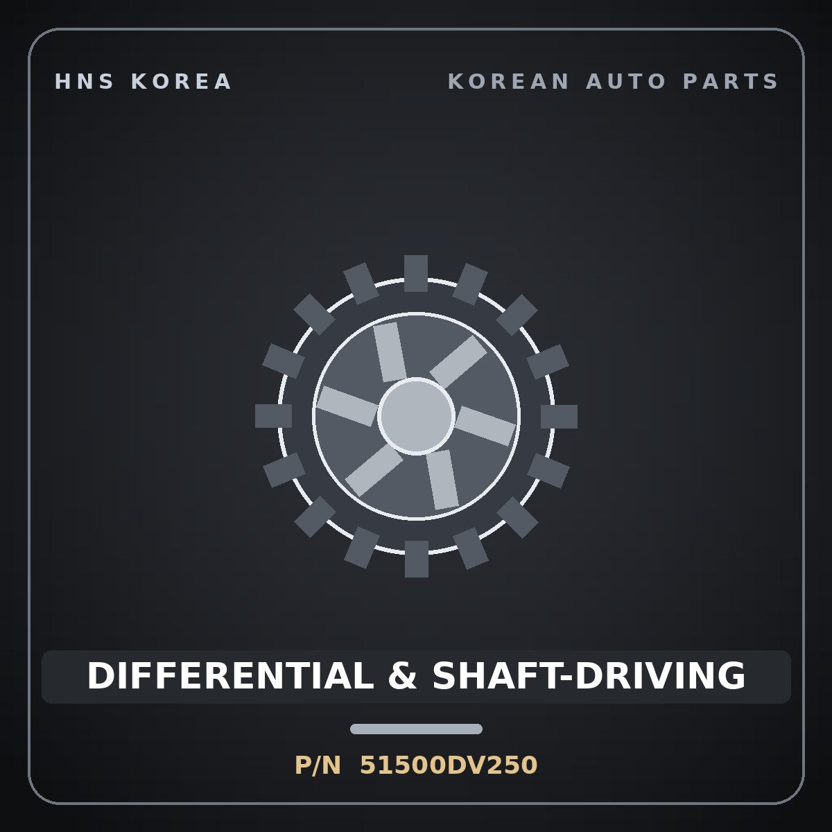 Genuine Mobis DIFFERENTIAL & SHAFT-DRIVING 51500DV250 for Tasman 2024 HNS Parts Korea