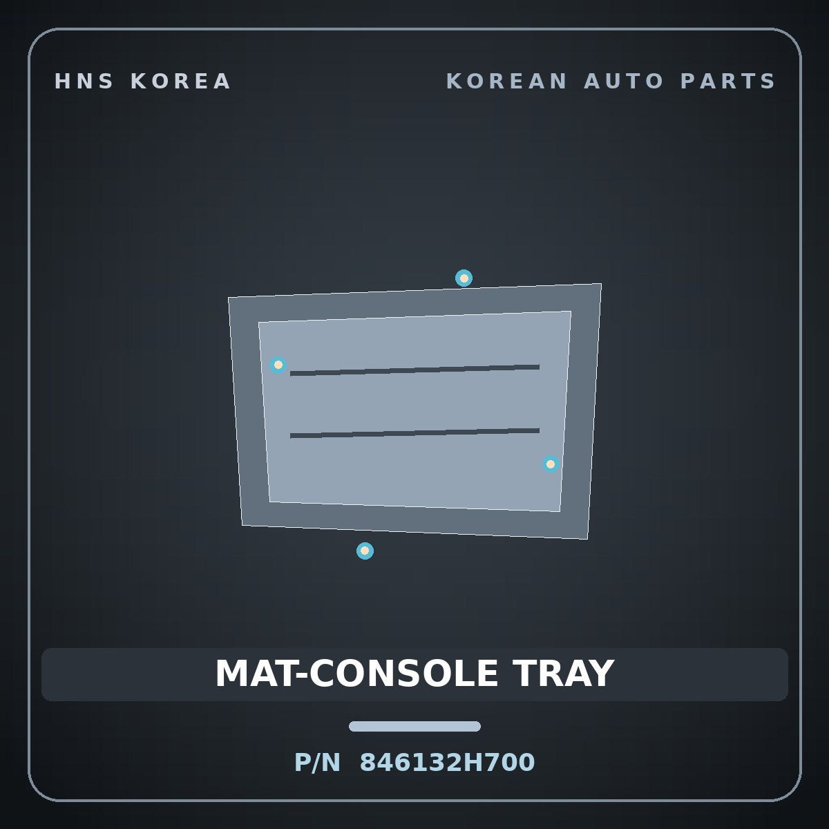 Genuine Mobis MAT-CONSOLE TRAY 846132H700 for Avante 2006 HNS Parts Korea