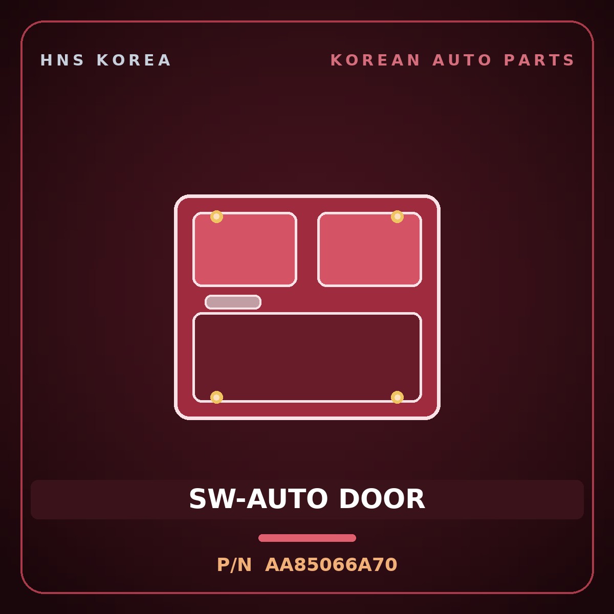 Genuine Mobis SW-AUTO DOOR AA85066A70 for Power Combi 1998 HNS Parts Korea
