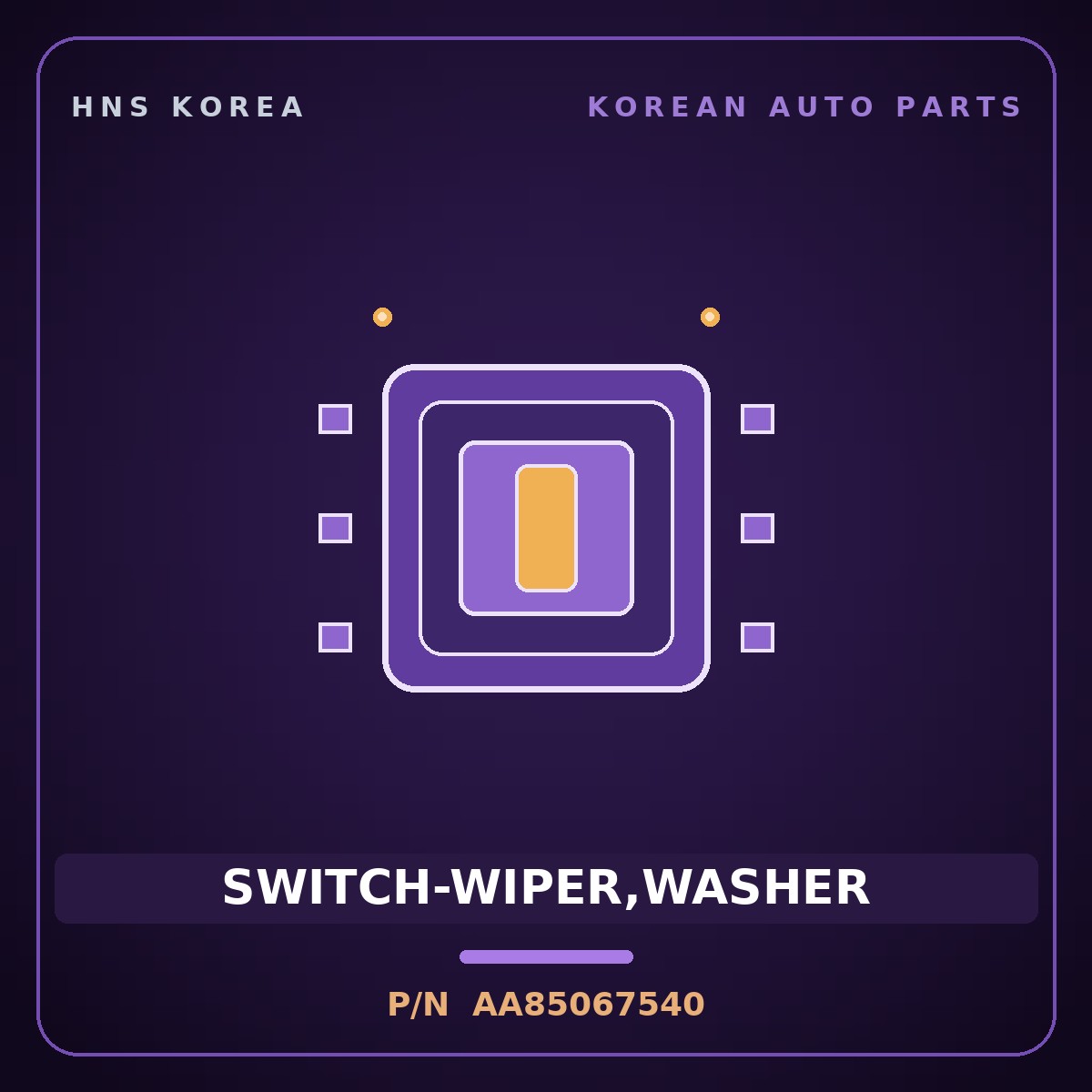 Genuine Mobis SWITCH-WIPER,WASHER AA85067540 for Power Combi 1998 HNS Parts Korea
