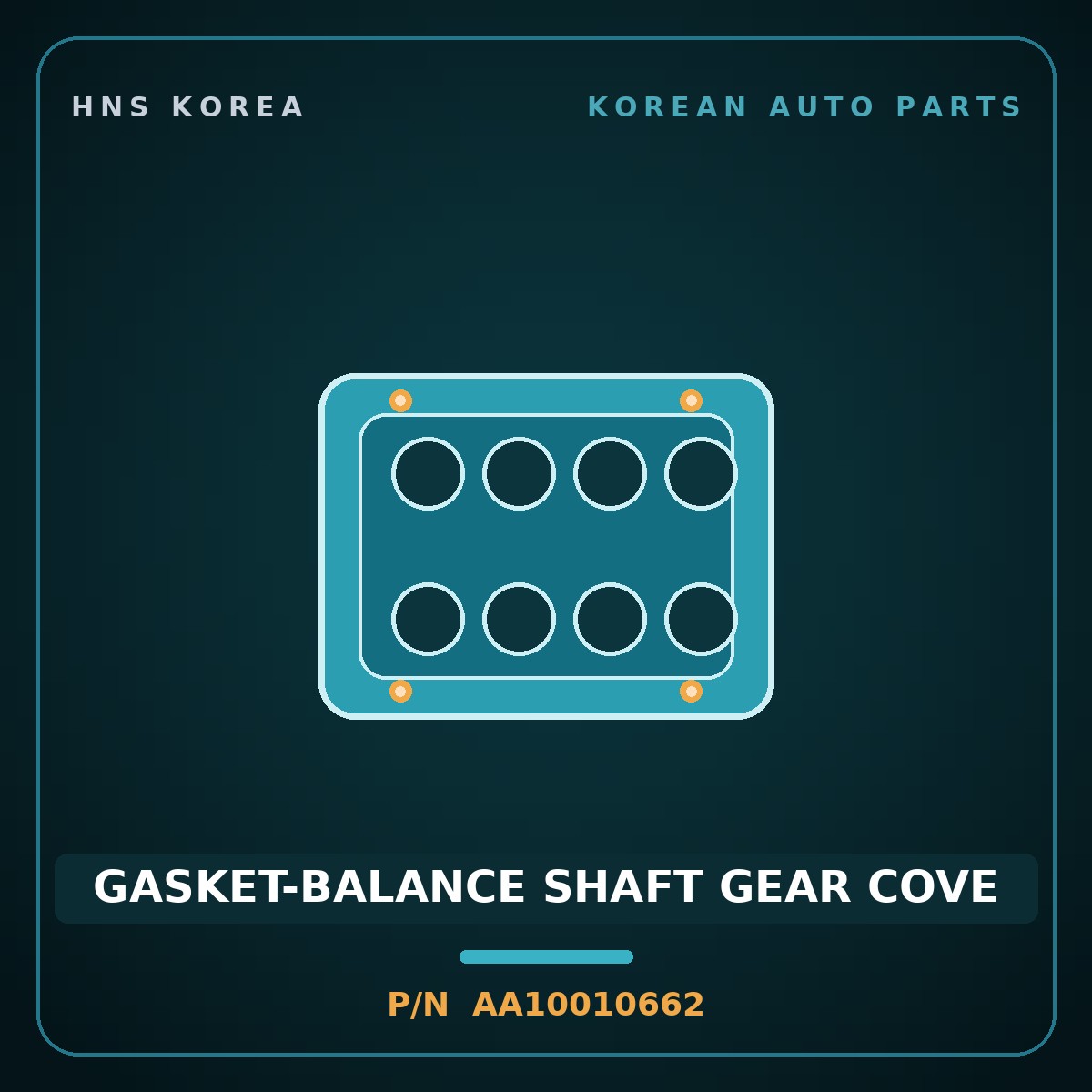 Genuine Mobis GASKET-BALANCE SHAFT GEAR COVE AA10010662 for Towner 2000 HNS Parts Korea