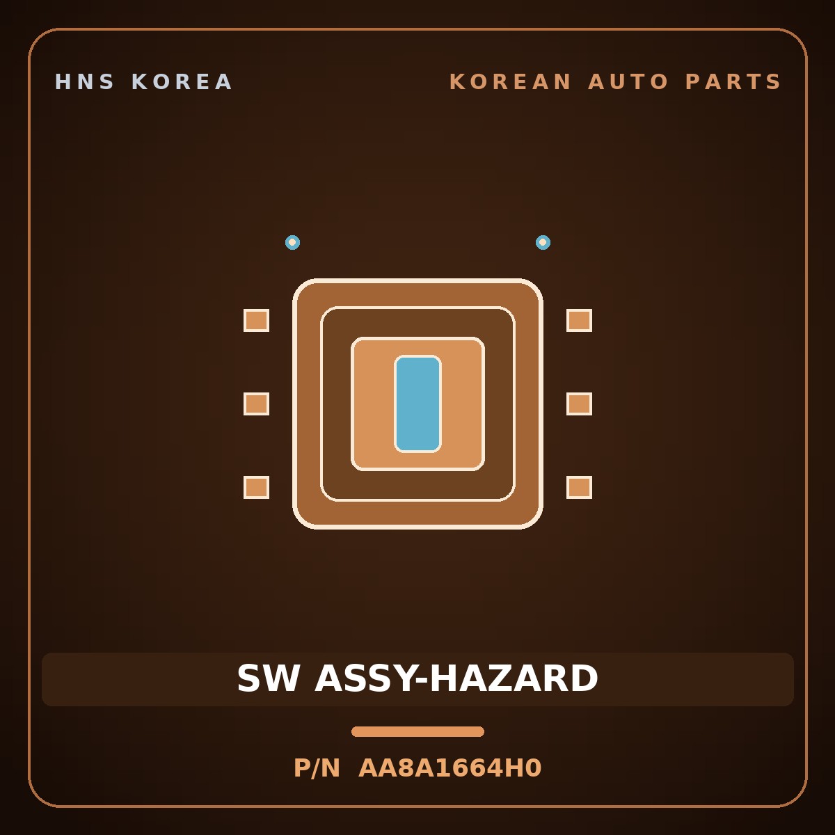 Genuine Mobis SW ASSY-HAZARD AA8A1664H0 for Power Combi 1998 HNS Parts Korea