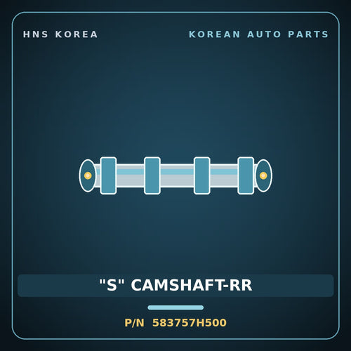 Genuine Mobis "S" CAMSHAFT-RR 583757H500 for 18-Ton Tractor 2002 HNS Parts Korea
