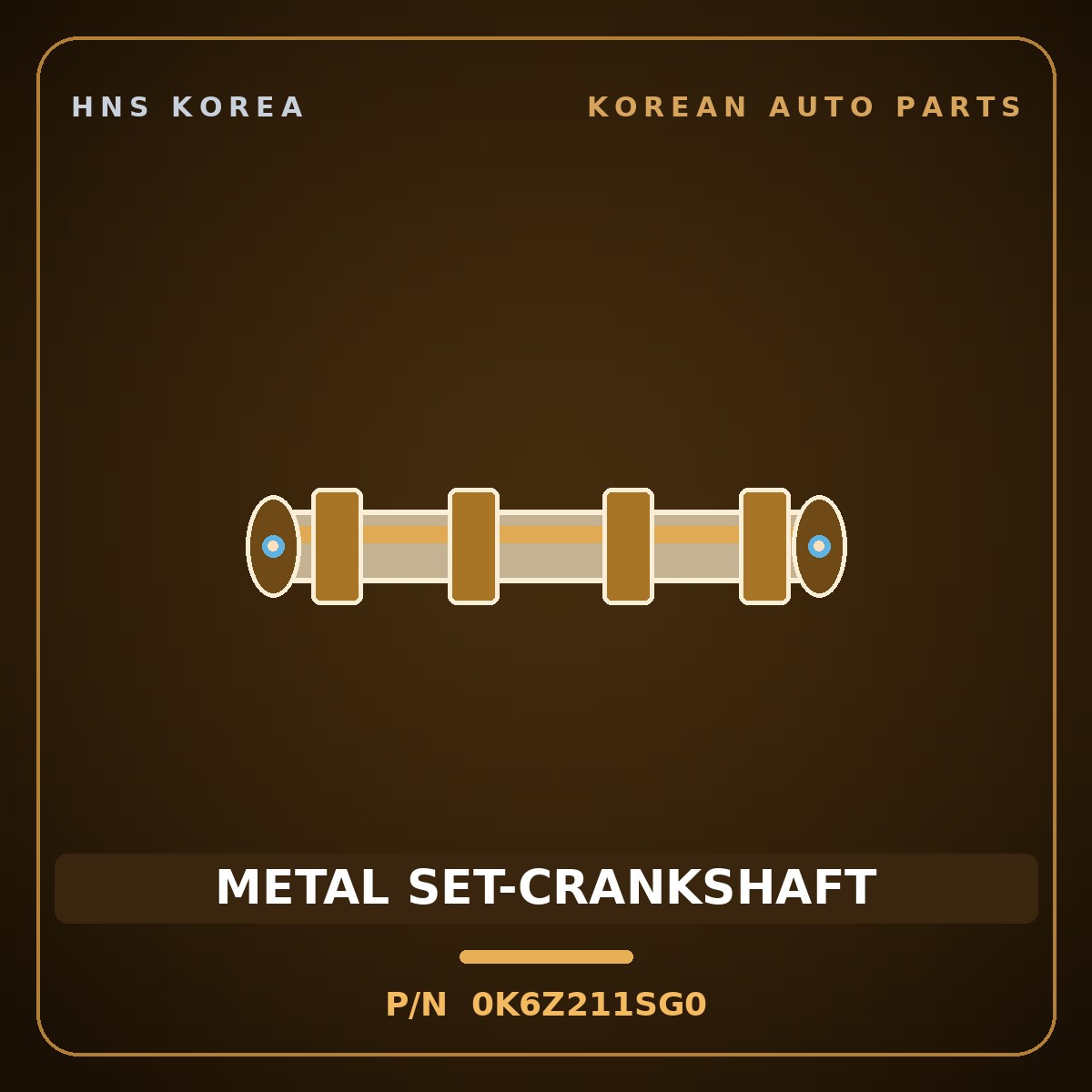 Genuine Mobis METAL SET-CRANKSHAFT 0K6Z211SG0 for Bongo 1996 HNS Parts Korea
