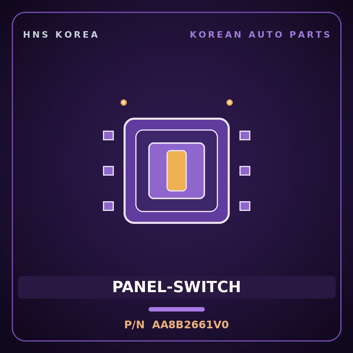 Genuine Mobis PANEL-SWITCH AA8B2661V0 for Power Combi 1998 HNS Parts Korea