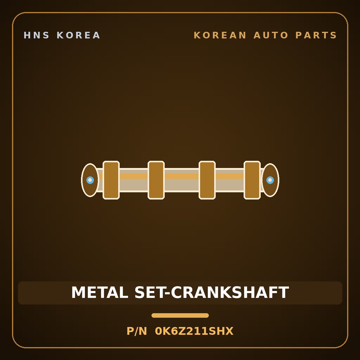 Genuine Mobis METAL SET-CRANKSHAFT 0K6Z211SHX for Bongo 1996 HNS Parts Korea
