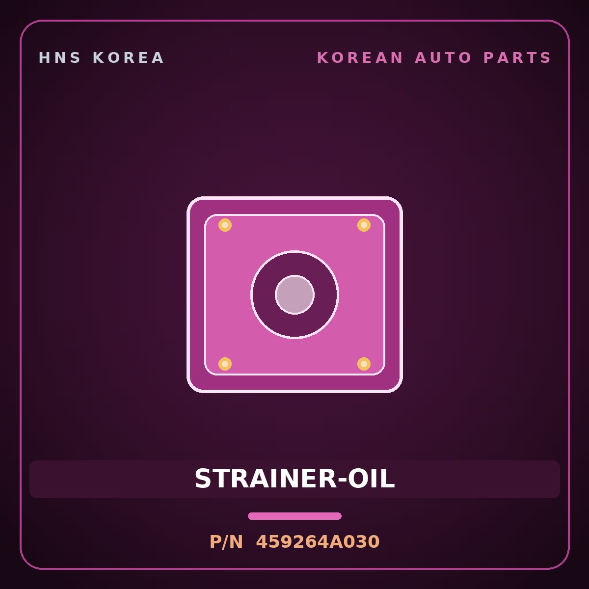 Genuine Mobis STRAINER-OIL 459264A030 for Grand Starex 1997 HNS Parts Korea