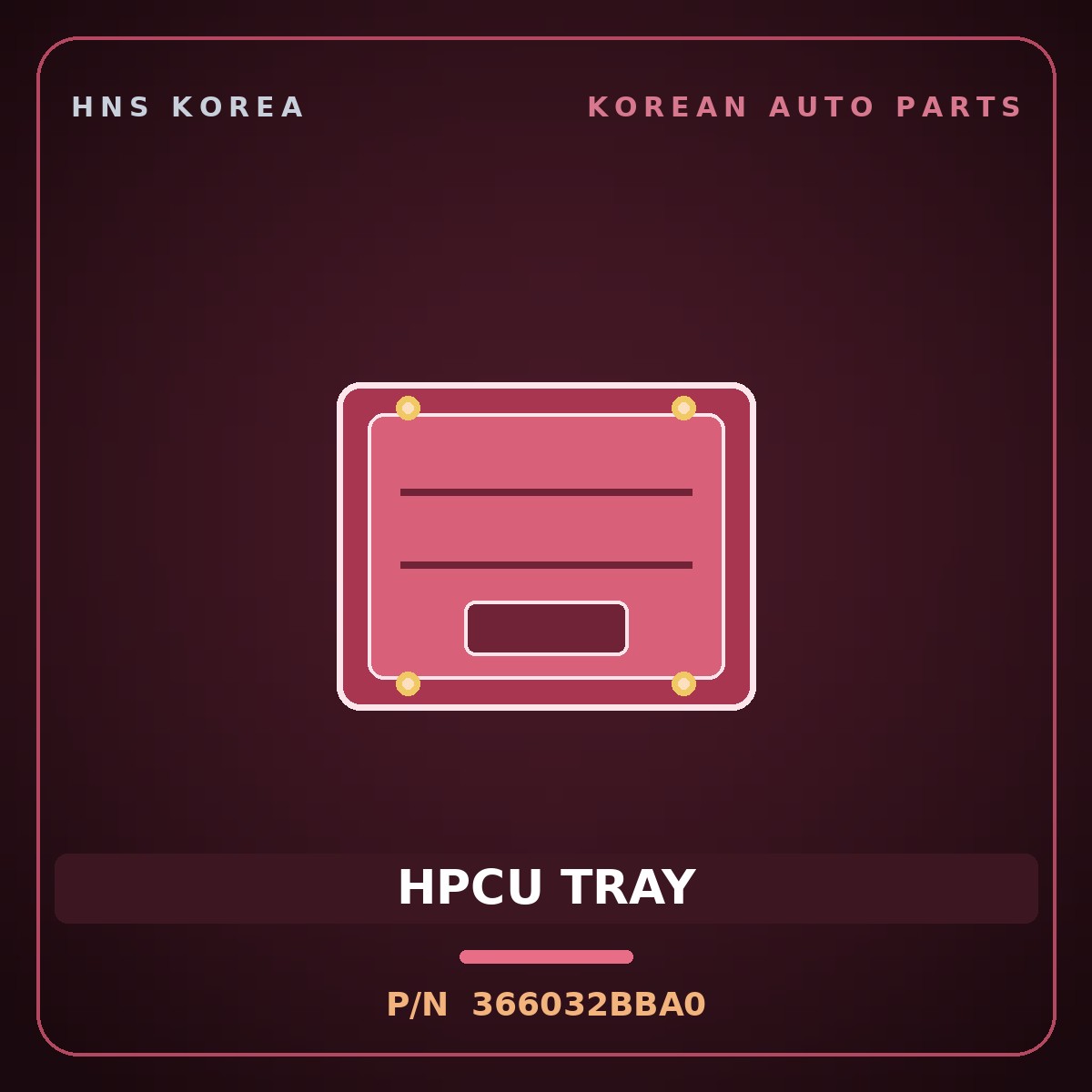 Genuine Mobis HPCU TRAY 366032BBA0 for Avante 2021 HNS Parts Korea