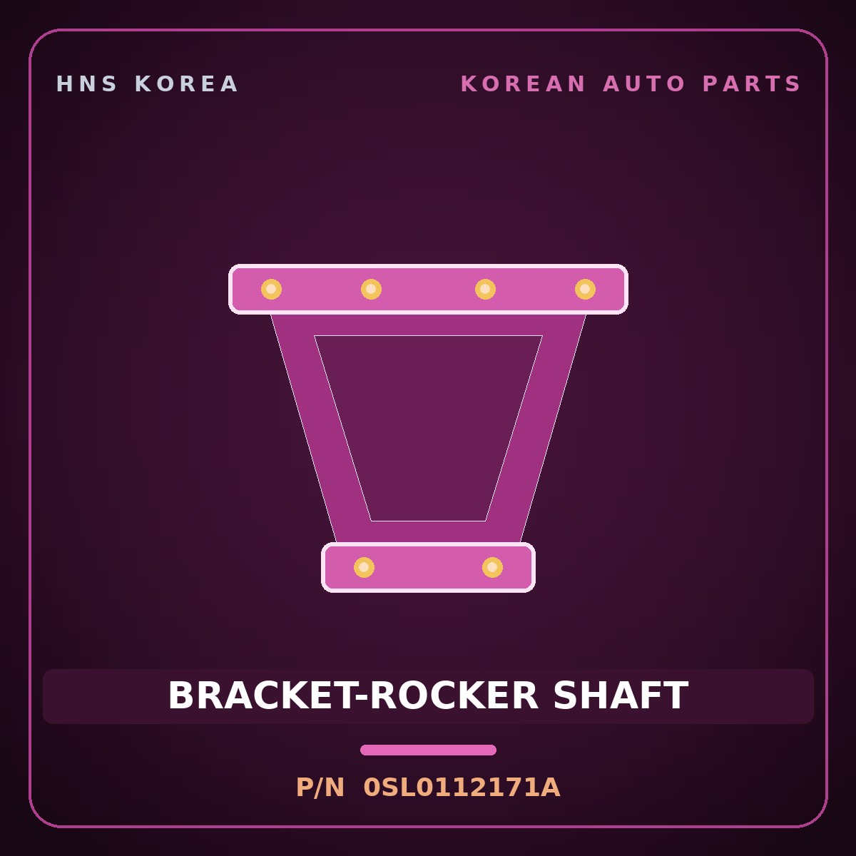 Genuine Mobis BRACKET-ROCKER SHAFT 0SL0112171A for Bongo 1995 HNS Parts Korea