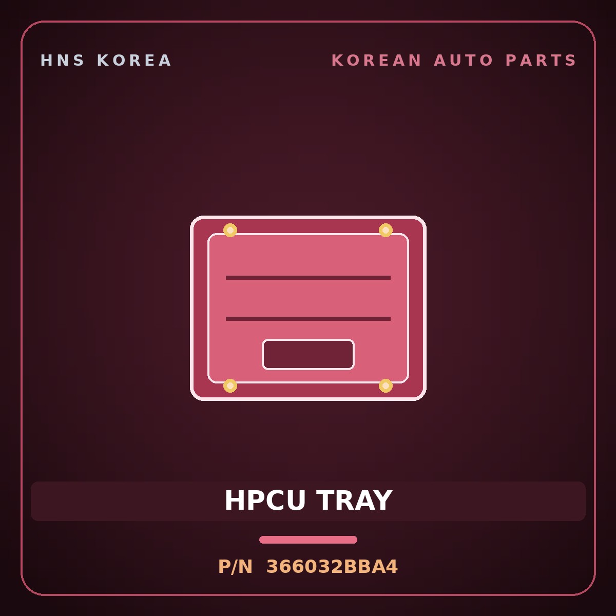 Genuine Mobis HPCU TRAY 366032BBA4 for Avante 2023 HNS Parts Korea