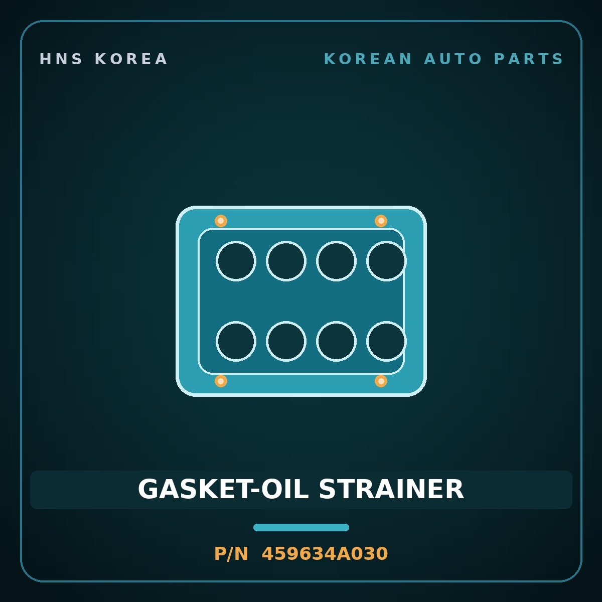 Genuine Mobis GASKET-OIL STRAINER 459634A030 for Grand Starex 1997 HNS Parts Korea