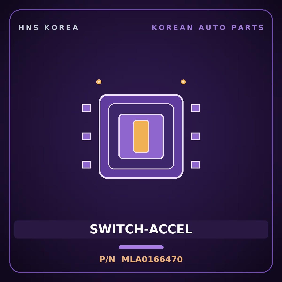 Genuine Mobis SWITCH-ACCEL MLA0166470 for Frontier 2000 HNS Parts Korea