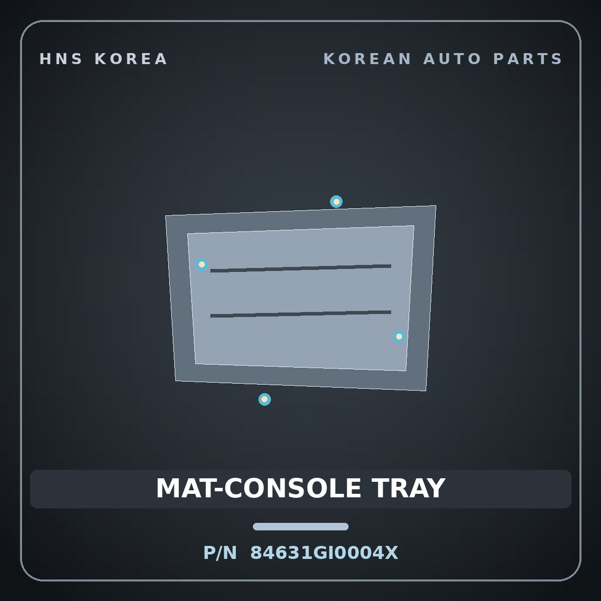 Genuine Mobis MAT-CONSOLE TRAY 84631GI0004X for Ioniq 5 2021 HNS Parts Korea