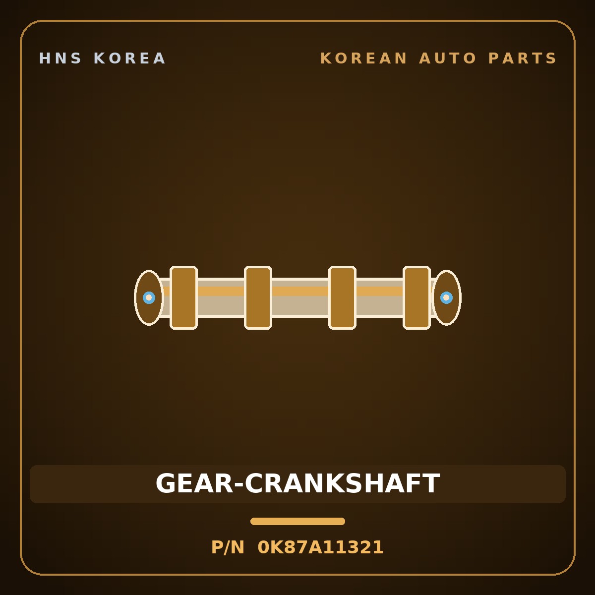 Genuine Mobis GEAR-CRANKSHAFT 0K87A11321 for 5-Ton Truck 1995 HNS Parts Korea