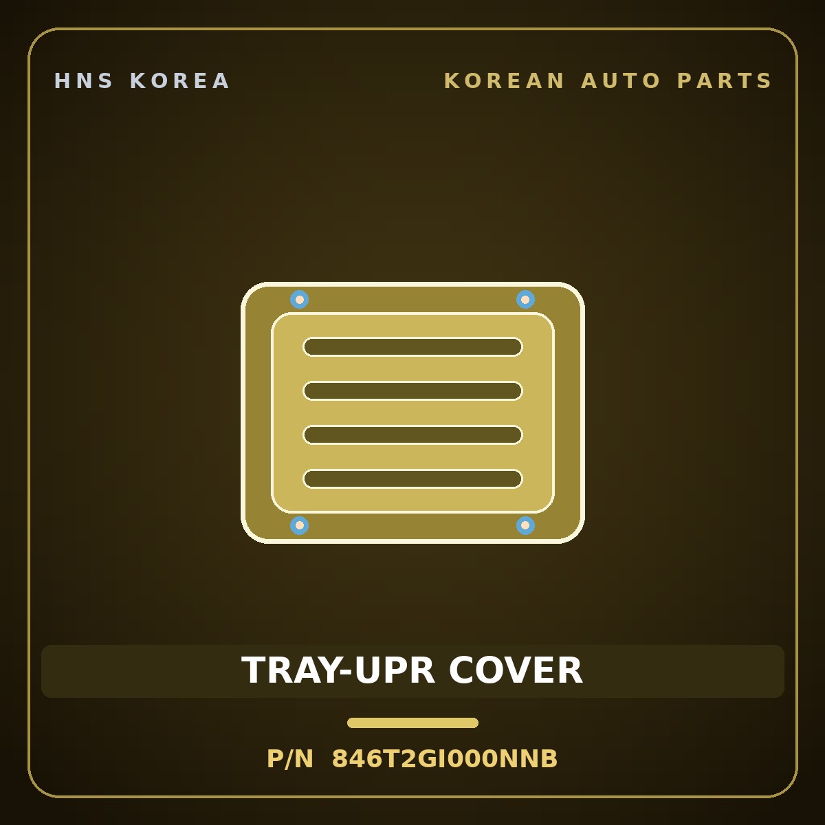Genuine Mobis TRAY-UPR COVER 846T2GI000NNB for Ioniq 5 2021 HNS Parts Korea